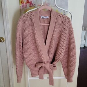 Zara Women's Blush Knit Cardigan